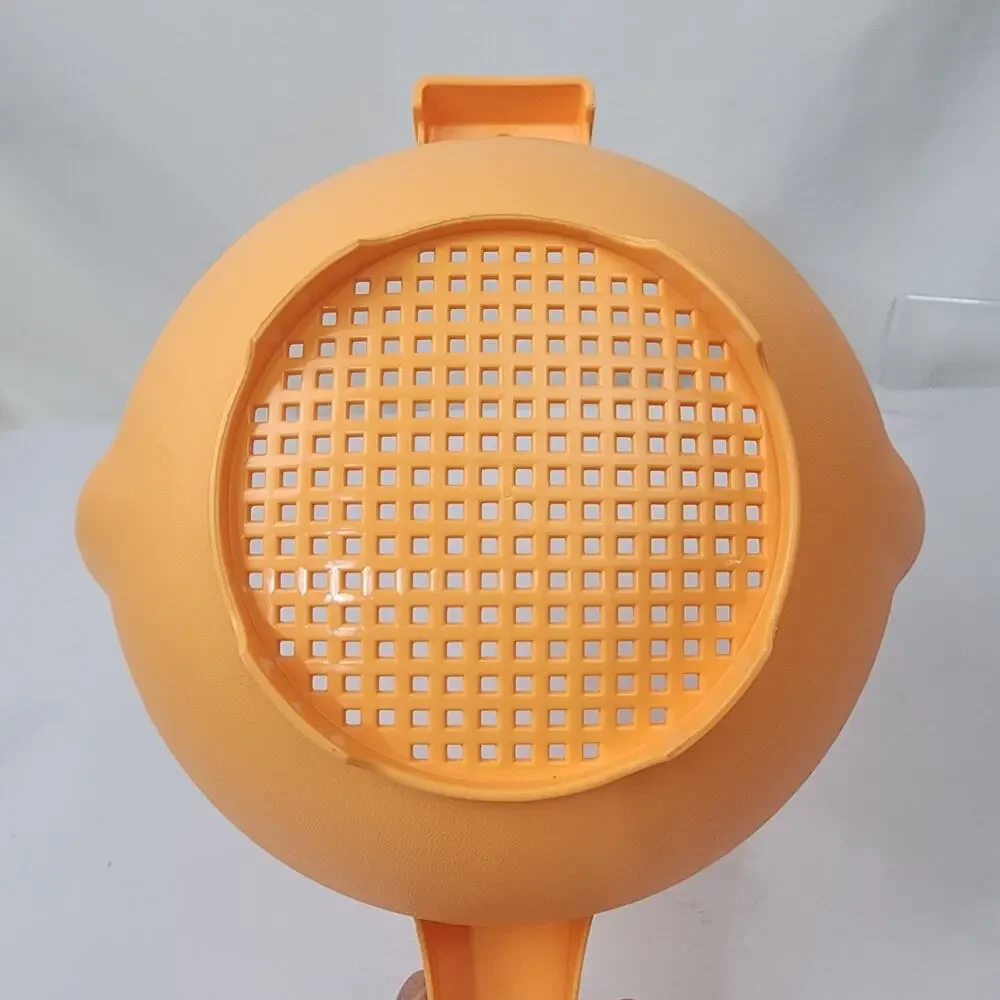 Tupperware Large Strainer Colander #1523 2Qt Rare Tangerine Double Spout NWOT